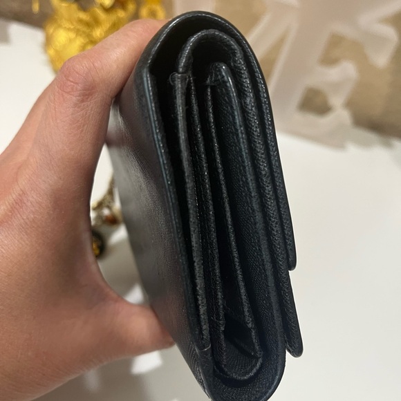 MCM BLACK LEATHER TRIFOLD WALLET - Picture 4 of 16